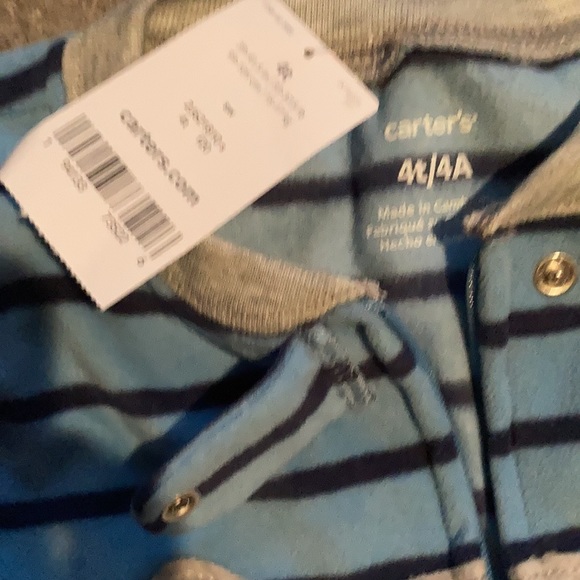 Brand NWT Carter’s pajamas full zip. size 4t/4A - Picture 2 of 4